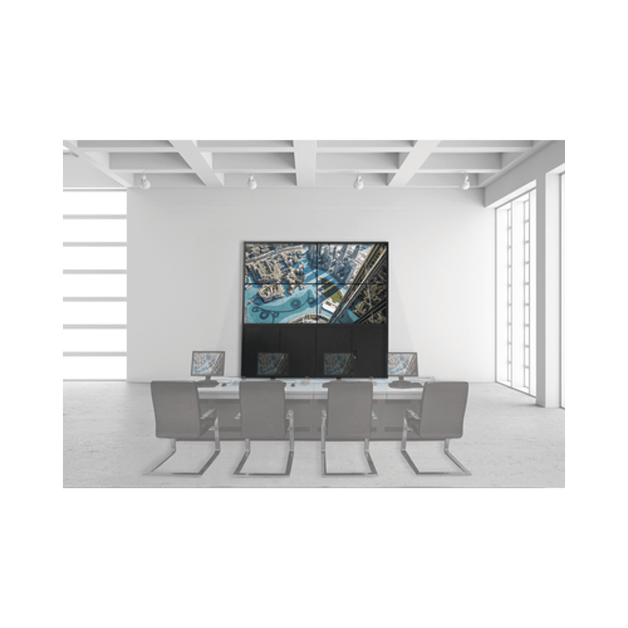 Kit Videowall 2X2 / Incluye 4 Pantallas de 55" / Decoder / Base de Piso / Accesorios de Instalación