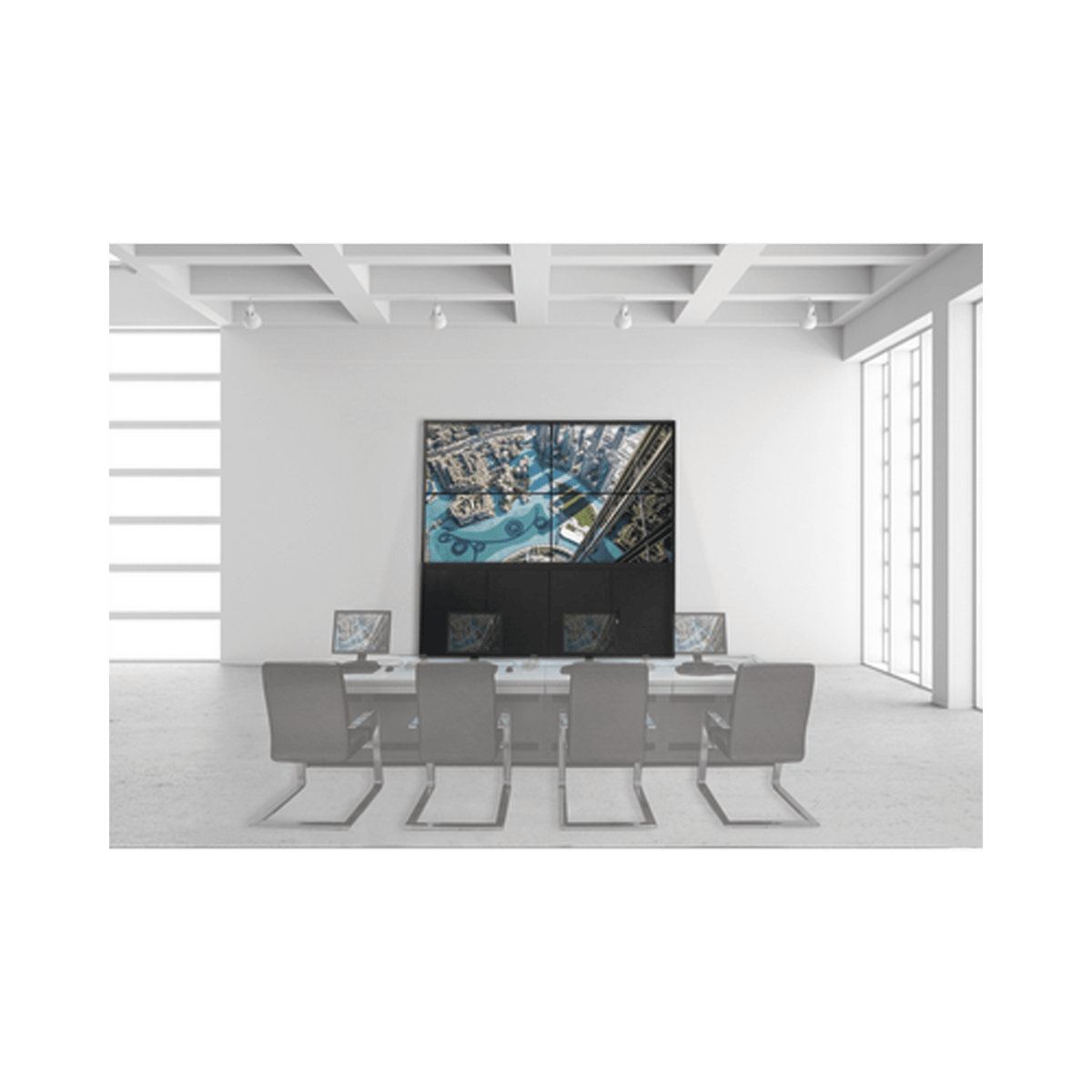 Kit Videowall 2X2 / Incluye 4 Pantallas de 55" / Decoder / Base de Piso / Accesorios de Instalación