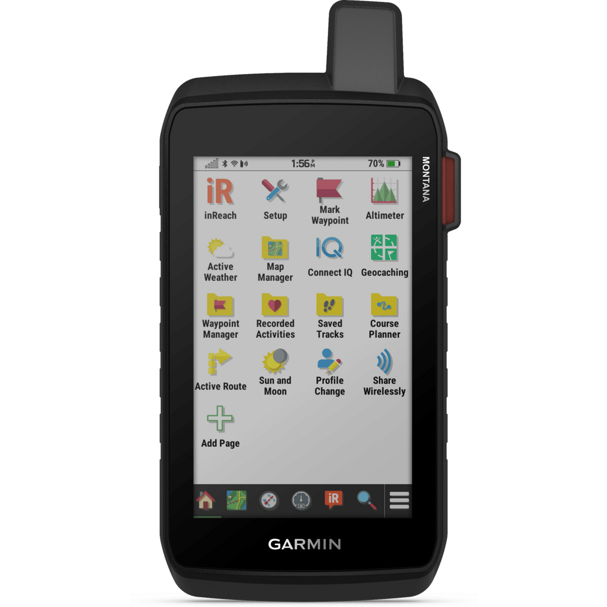 GPS Navegador Satelital Táctico Montana® 710i / Pantalla Táctil WVGA 5" / Mapas TopoActive y City Navigator / Batería 24h GPS / IPX7 / MIL-STD-810 / Mensajería Satelital inReach / 32 GB