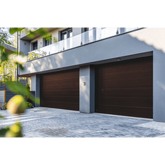 Sección para puerta de Garage / Lisa / Imitacion Madera / BLACK WALNUT/ Para GARAGE208B / Estilo Americana.