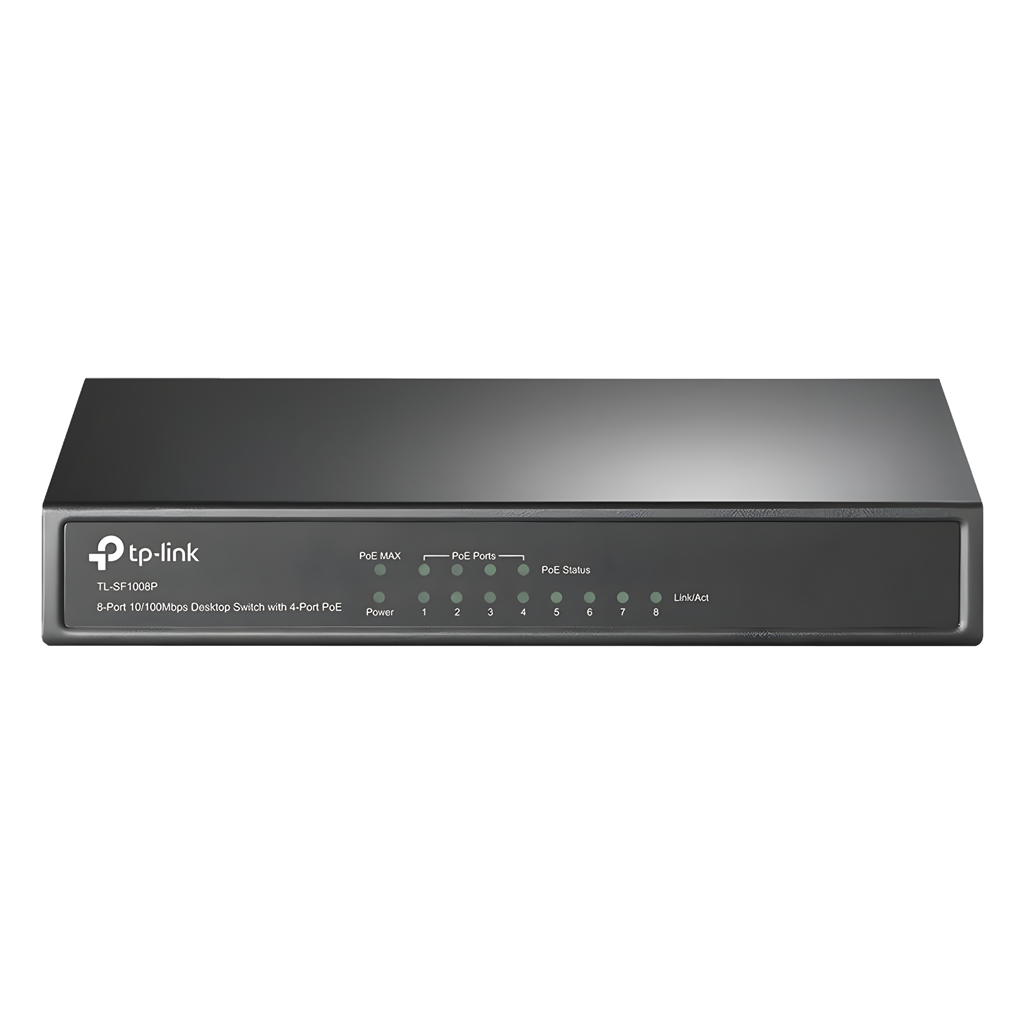 Switch PoE+ No Administrable / De Escritorio 8 puertos 10/100 Mbps / 4 puertos PoE af/at Inteligente / Presupuesto 66 W / Hasta 250 metros