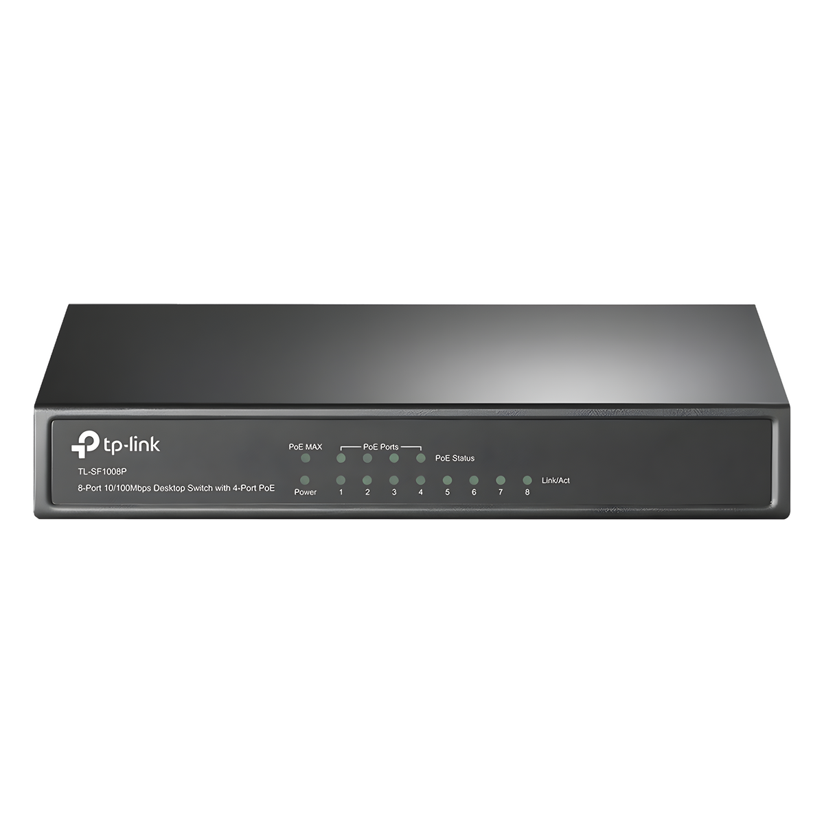 Switch PoE+ No Administrable / De Escritorio 8 puertos 10/100 Mbps / 4 puertos PoE af/at Inteligente / Presupuesto 66 W / Hasta 250 metros