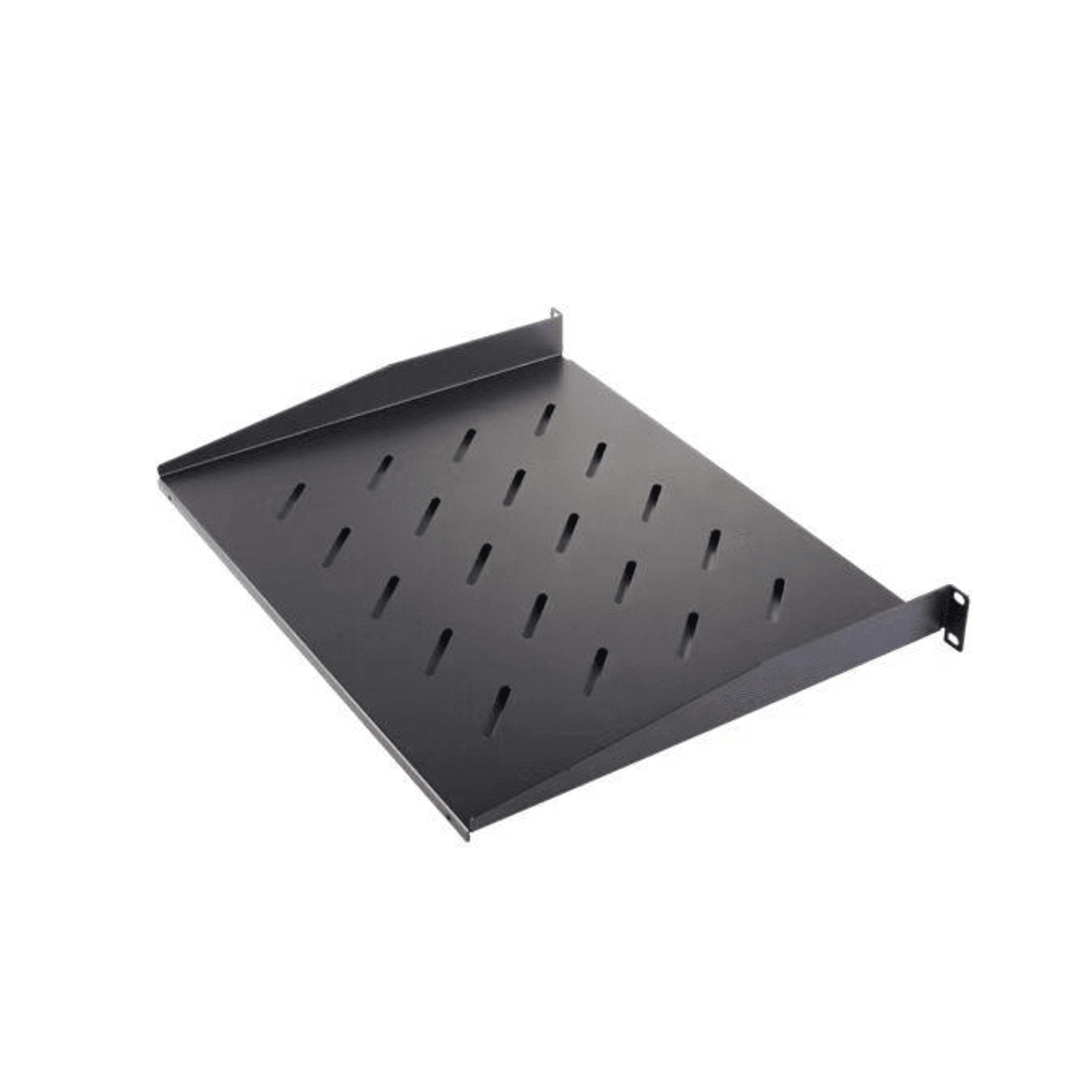 Charola para Soportar Equipos en Rack de 19" / Profundidad de 35 CM / Color Negro / 1 U Rack