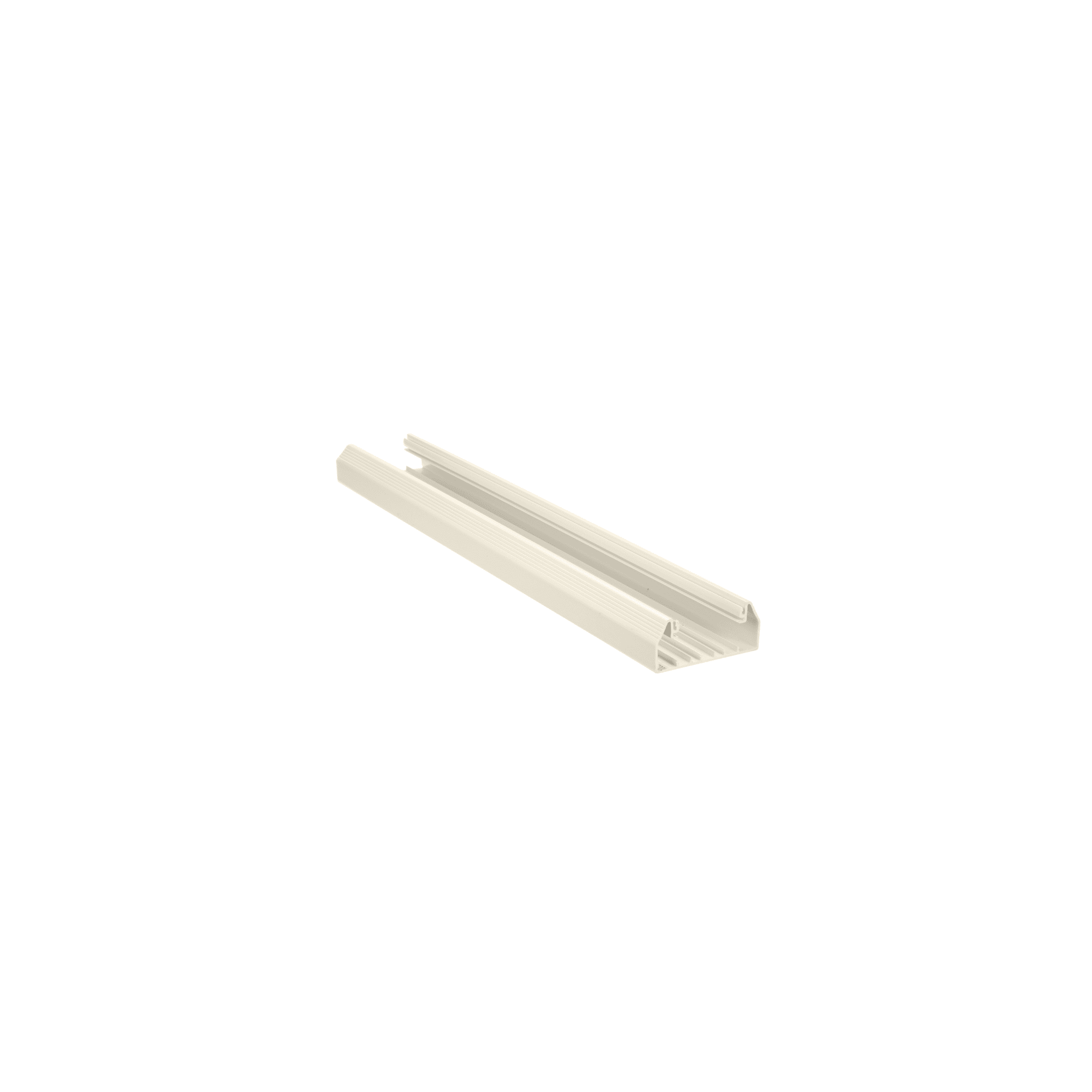 Base para canaleta T-70, de PVC rígido, con orificios perforados para montaje, 103.3 x 44.9 x 1800 mm, Color Blanco Mate