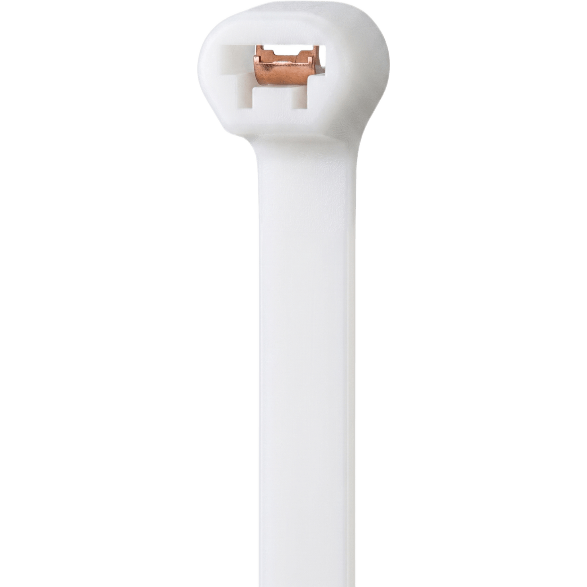 Cinchos de Nylon Mejorado con Inserto Metálico Para un Mejor Agarre / Color Blanco / 7.5 × 300 mm / Paquete con 100 Piezas