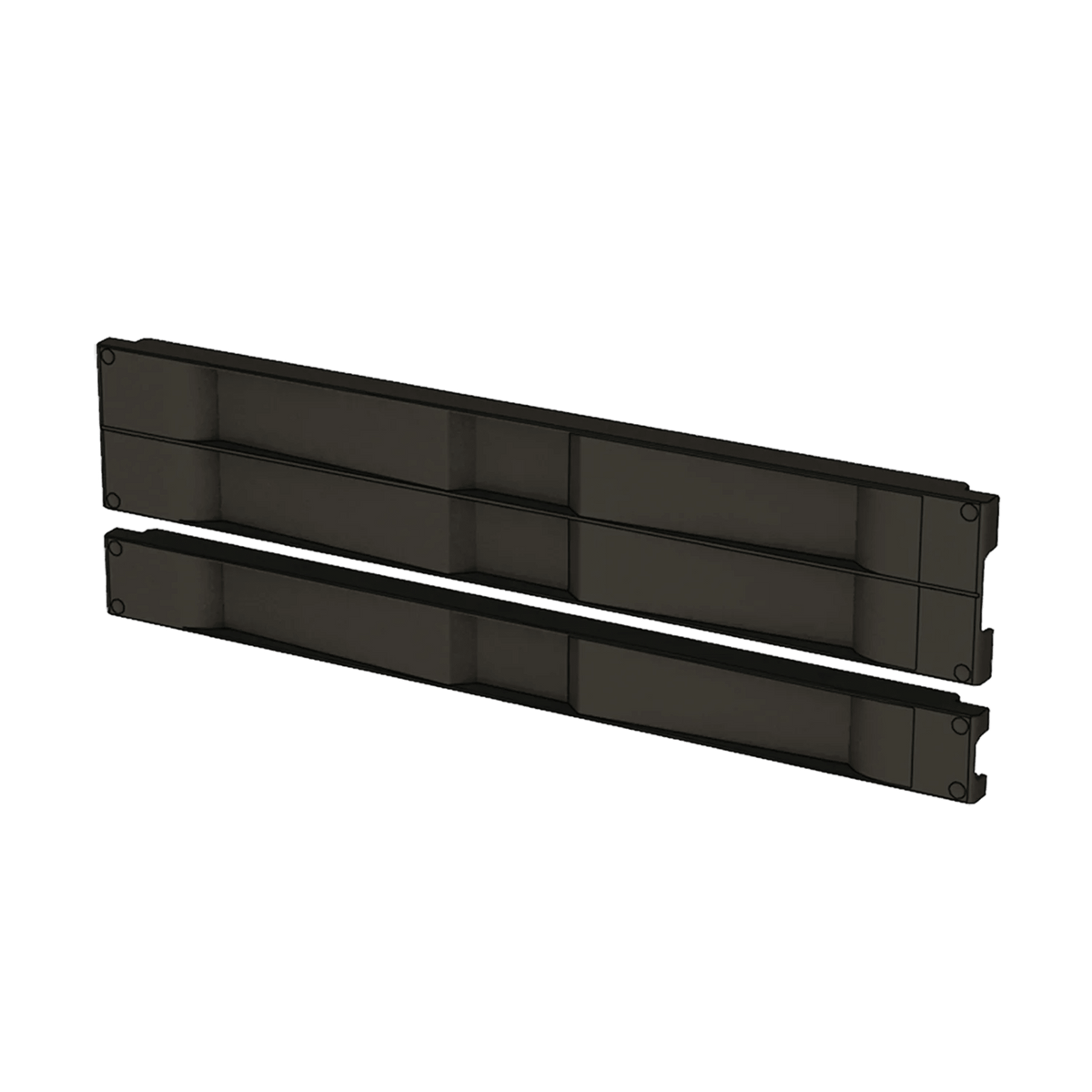 Tapa Ciega de Plástico de Instalación Rápida (Sin Herramientas / A Presión), para Rack de 19" 2 UR Color Negro