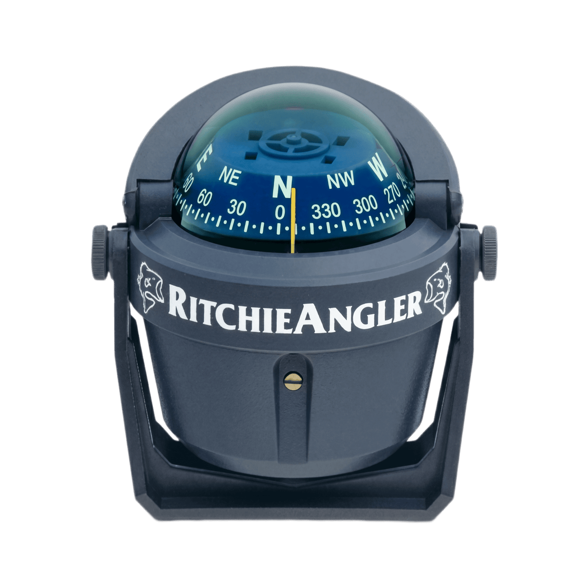 Brújula de Navegación Marítima RitchieAngler RA-91 / Montaje en Bracket / Dial 2 3/4" (70 mm) / Iluminación Nocturna Verde / DirectiveForce Magnets / Acabado Gris Anti-Reflejo / 100% Reparable