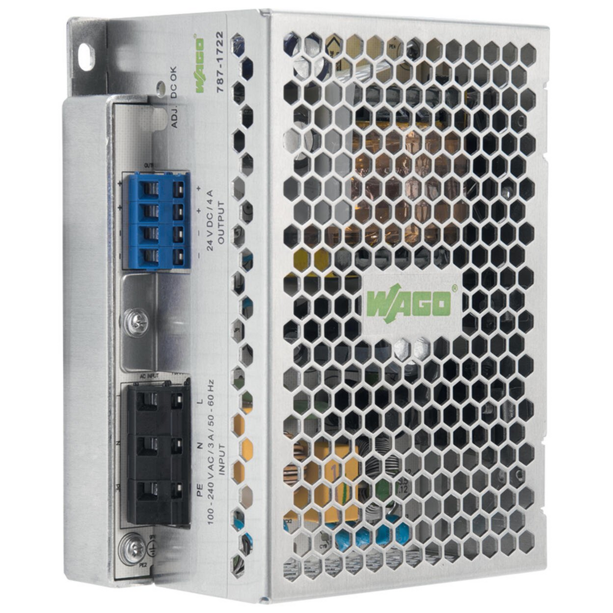 Fuente de Alimentación Conmutada / Sincronización Primaria ECO / 12V DC 8A / 96W / SELV PELV / Montaje Carril DIN / IP20 / Conexión Paralelo y Serie