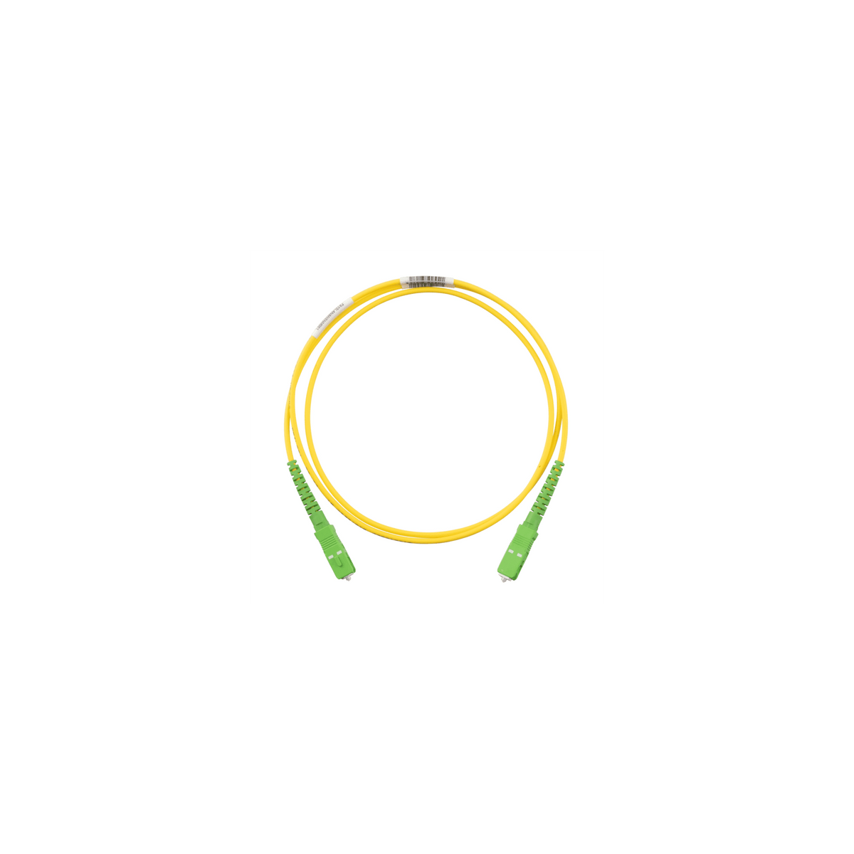Jumper de Fibra Optica Monomodo 9/125 OS2, SC/APC-SC/APC Simplex, OFNR (Riser), Color Amarillo, 5 Metros (16.40 Pies)