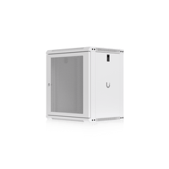 UACC Rack Cabinet 12U (550x 450 mm) - Gabinete Cerrado para Montaje en Pared con Puerta Frontal Perforada, Totalmente Ensamblado con Ventiladores Integrados y Paneles Removibles