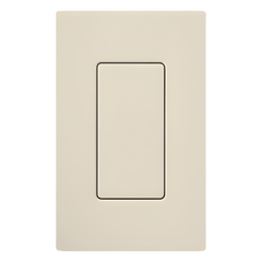 Inserto ciego para placa de pared estilo decorador, acabado brillante en color almendra claro, cubre una apertura sin usar en placas Lutron Claro