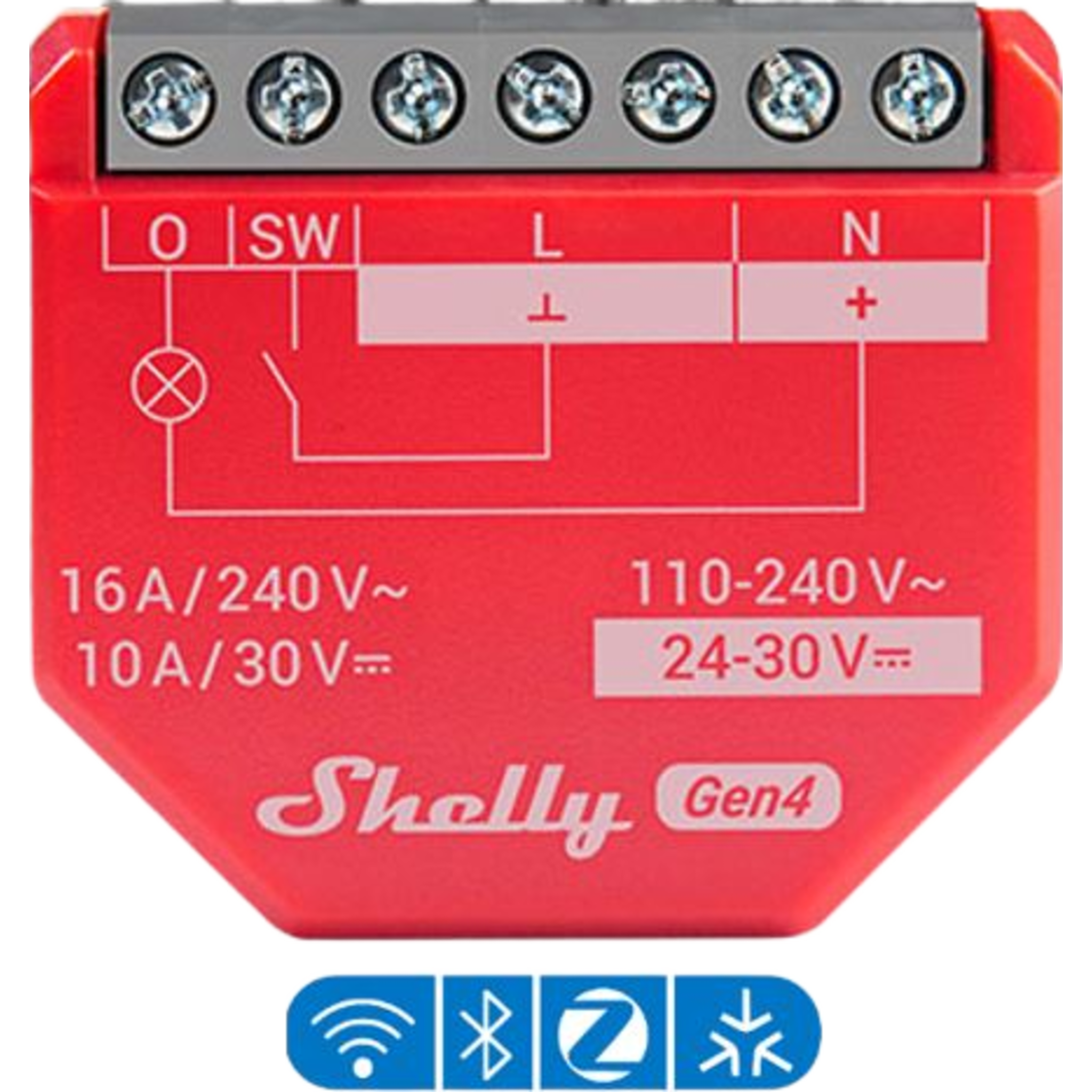 Relevador inalámbrico inteligente 16A, 110-240 V / medición de consumo / compatible con asistente de voz Alexa, Google Home / Wifi 2.4