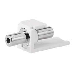 Módulo Acoplador Estéreo de 3.5 mm (1/8 Pulgadas), Tipo Mini-Com, de Paso, Color Blanco Mate