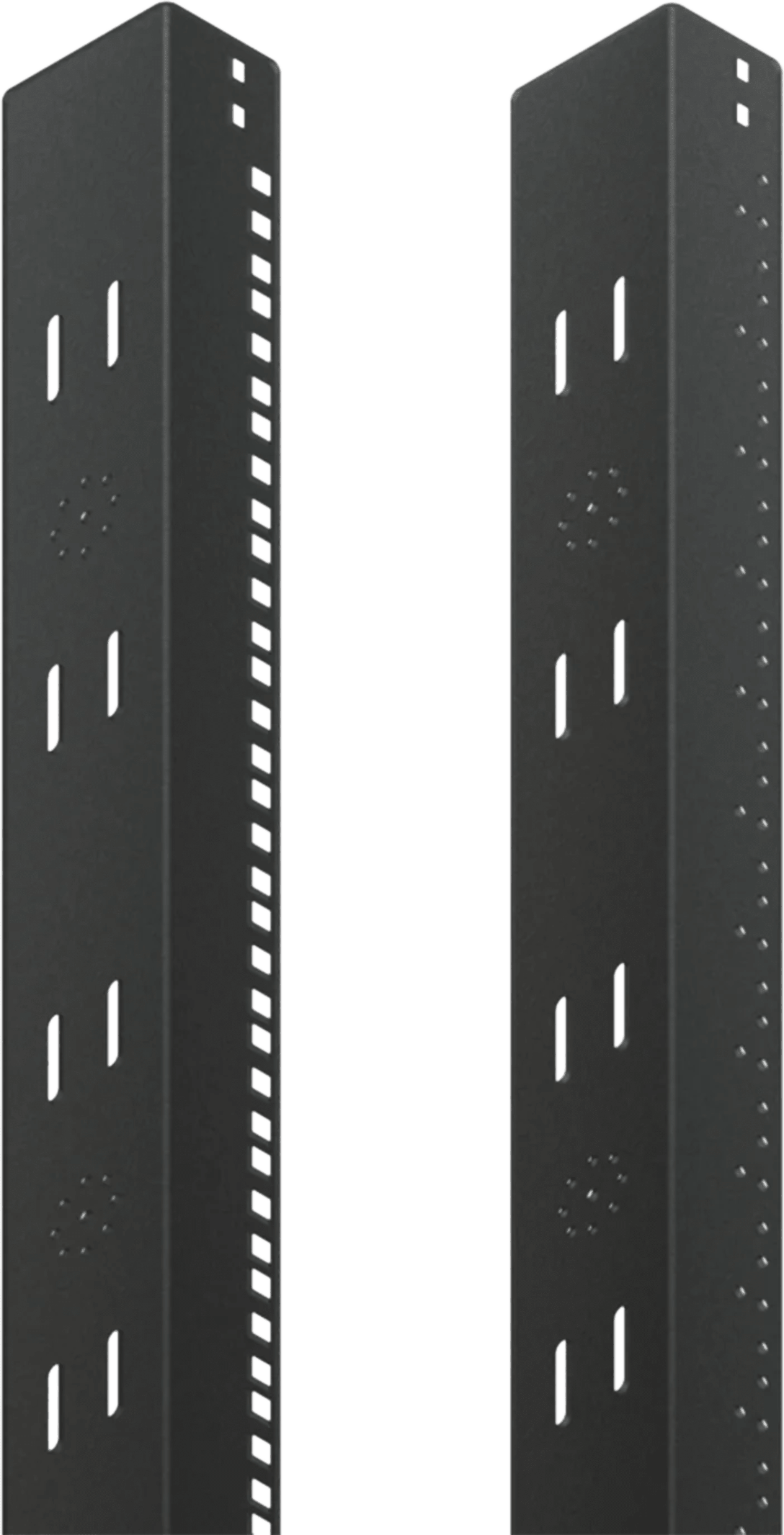 Ángulo con Tuerca Cuadrada de 19 pulgadas para rack ProLine, ajuste de 2000 mm, de acero, negro