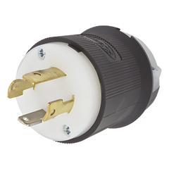 Clavija con Bloqueo de Media Vuelta Industrial 30 a 125/250 V CA / 3 Polos 4 Hilos / Nema L14-30P.