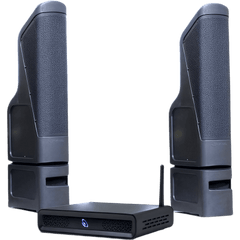 Kit TruAudio | Amplificador D2T 2 Canales 100W | 2 Torres Line Array Exterior TT10 200W RMS | HDMI eARC + Bluetooth 5.3 | IP56