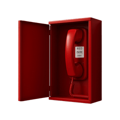 Dispositivo Telefónico de Emergencia | Grado de Seguridad 3 | Metal Rojo RAL3001 | 32 Teléfonos por Línea | Conexión IFAMFFT