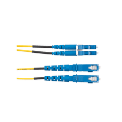Jumper de Fibra Optica Monomodo 9/125 OS2, LC-SC Duplex, OFNR (Riser), Color Amarillo, 50 Metros
