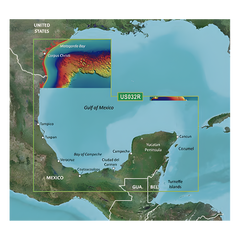 Mapa VUS032R Sur del Golfo de México.