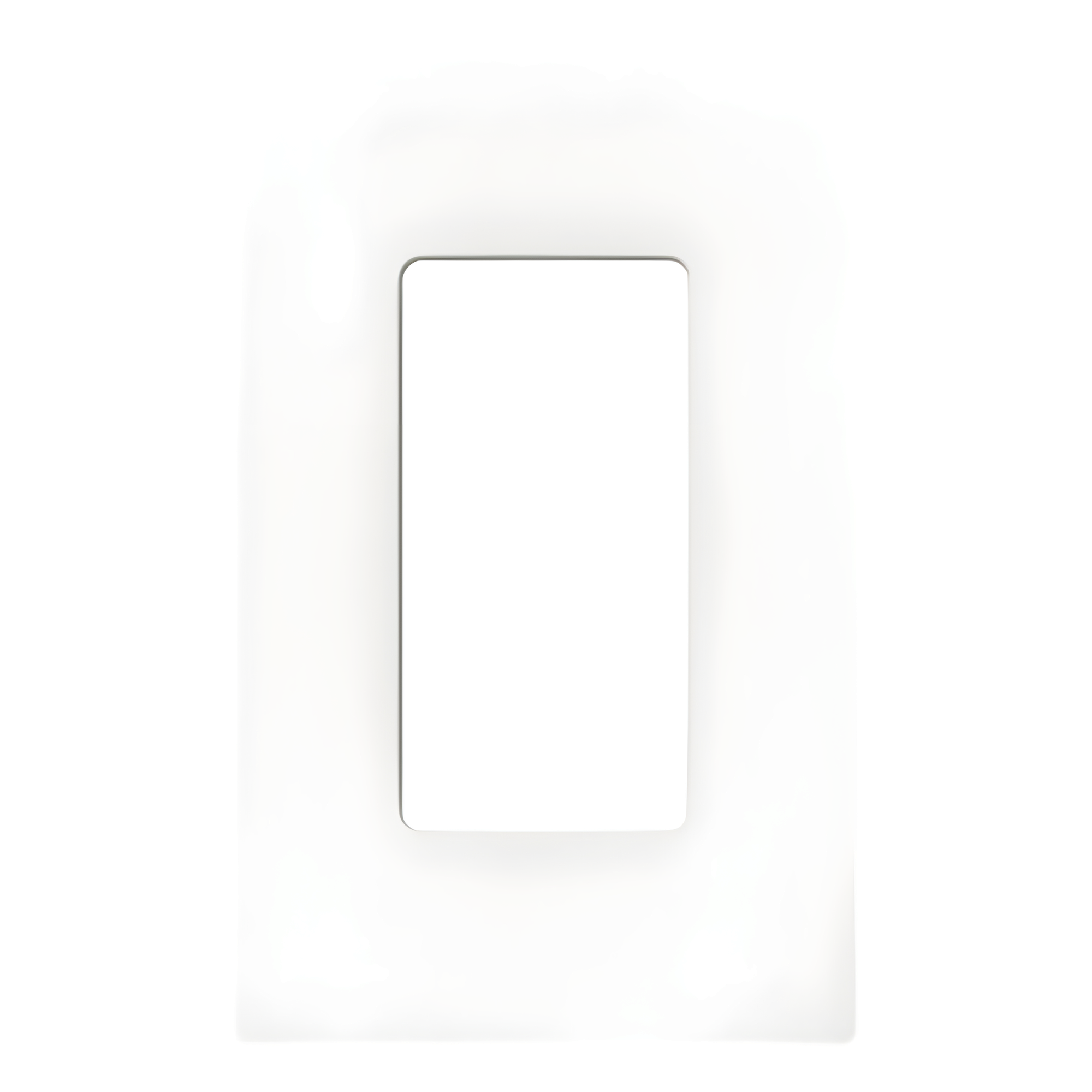 Placa de pared sin tornillos visibles de 1 espacio (1 gang), acabado satinado color Snow, para atenuadores y controles Lutron de apertura estilo designer
