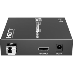 Receptor HDMI sobre IP | 4K60Hz | Fibra Óptica 40 km (24.85 mi) | 18 Gbps | HDMI 2.0 | HDCP 1.4/2.2 | IR | Protección ESD