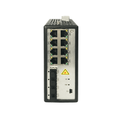 Switch Gigabit PoE+ / Industrial / Administrable / 8 Puertos Gigabit PoE+ (30 W) / 4 Puertos SFP / 250 W Total / 48 a 57 VCD / Ideal para Proyectos