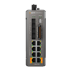Switch de Red SP3012FM-L2(V3) / 8 Puertos 10/100/1000Mbps PoE / 4 Puertos SFP 1000M/2.5Gbps / Capacidad de Conmutación 36Gbps / Alimentación Dual DC / Instalación DIN-rail, Pared o Escritorio / Certificaciones CE, FCC, RoHS, UKCA, RCM