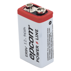 Batería de Litio 9V / 1200 mAh / Cloruro de Tionilo / No Recargable / Operación -60°C a +85°C / Acero Inoxidable
