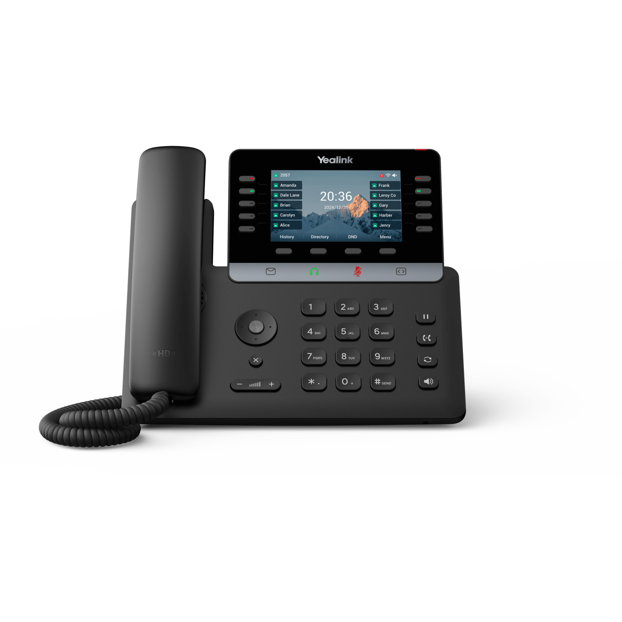 Teléfono IP Empresarial Multifuncional Yealink T74U con Pantalla a Color de 4.3 Pulgadas Audio HD y 16 Cuentas SIP