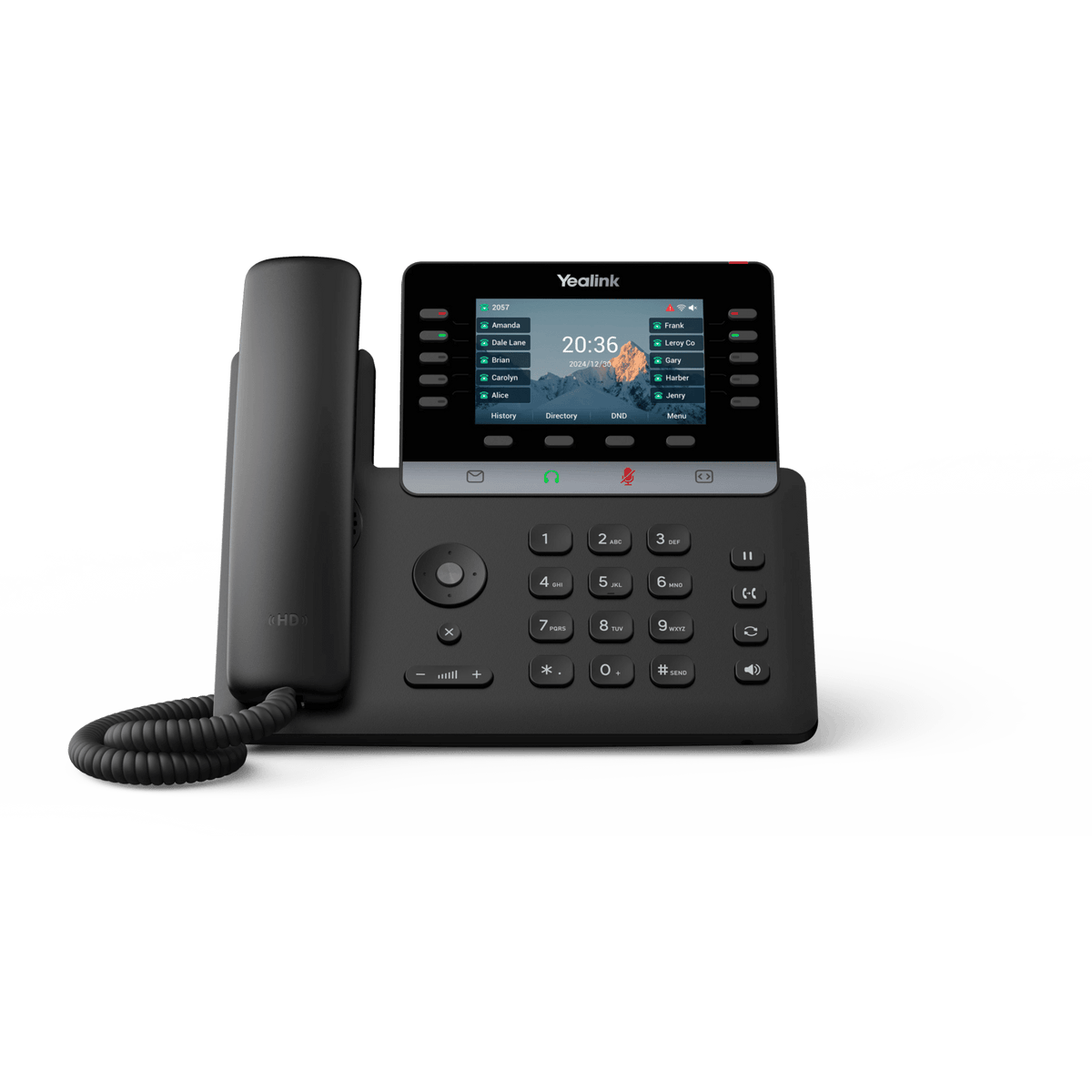 Teléfono IP Empresarial Multifuncional Yealink T74U con Pantalla a Color de 4.3 Pulgadas Audio HD y 16 Cuentas SIP