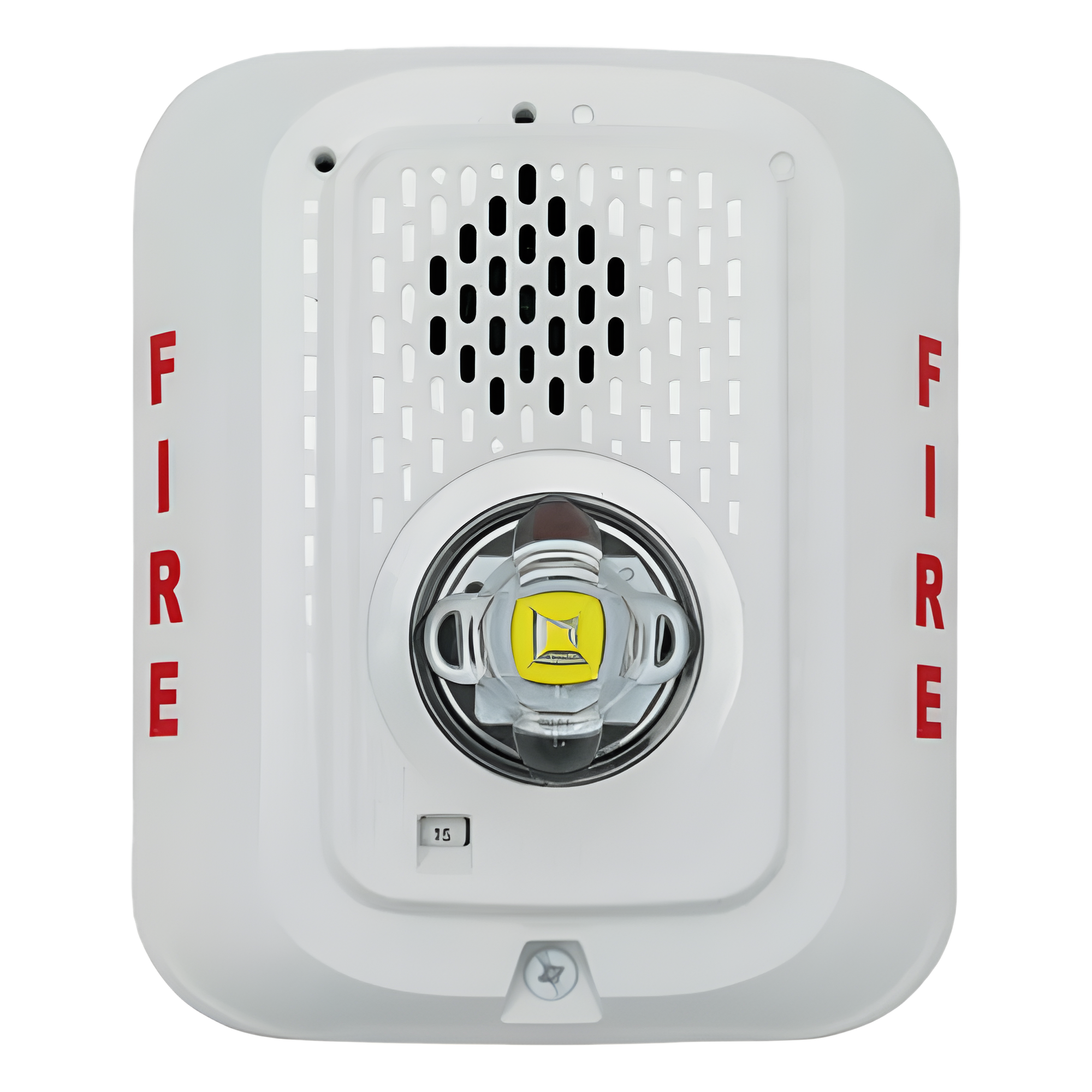 Sirena con lámpara estroboscópica LED de 2 hilos para pared, candela seleccionable, color blanco, compatible con SpectrAlert