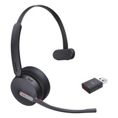 Auriculares Yealink WH64 Hybrid Mono UC/Adaptador DECT y auriculares Bluetooth integrados/Cancelación de ruido con 3 micrófonos/Hasta 32 horas de conversación