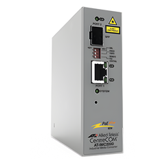Convertidor de medios industrial PoE+ de 10/100/1000 RJ45 Gigabit - 100X/1000X SFP