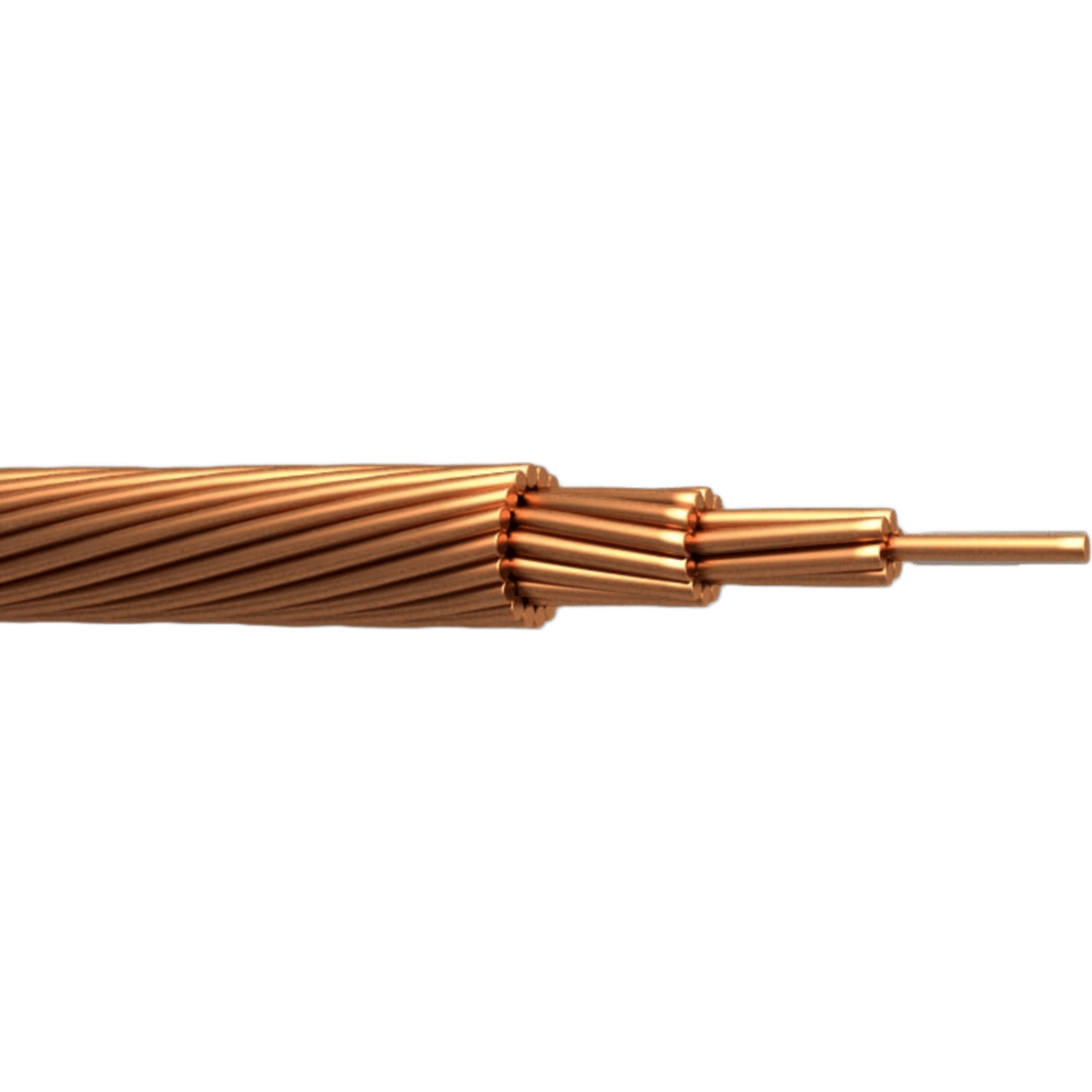 Cable de Cobre Desnudo | Calibre 4/0 AWG EN 7 HILOS  | Construcción Concéntrica | Alta Conductividad Eléctrica | Uso en Líneas Aéreas y Puestas a Tierra