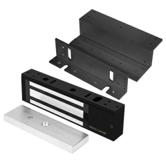 Kit Para Control de Acceso Incluye Chapa Magnética de 1200 Lbs / Montaje En Z y L /  Uso Interior / Certificación UL / En Color Negro / Diseño Elegante