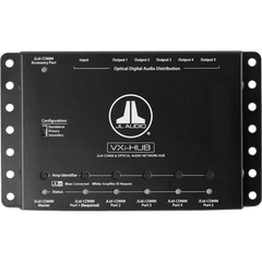 Concentrador de Red de Audio Óptico / Comunicaciones JLid / Para Amplificadores VXi / Entrada Óptica Digital SPDIF / 5 VDC / Dimensiones 165 x 98 x 26 mm (6.50 x 3.86 x 1.05 in) / Garantía 2 Años