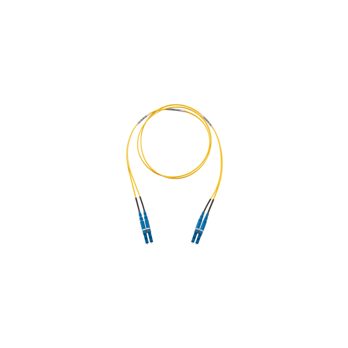 Jumper de Fibra Optica Monomodo 9/125 OS2, LC-LC Duplex, LSZH (Cero Halógenos), Color Amarillo, 2 Metros (6.56 Pies)