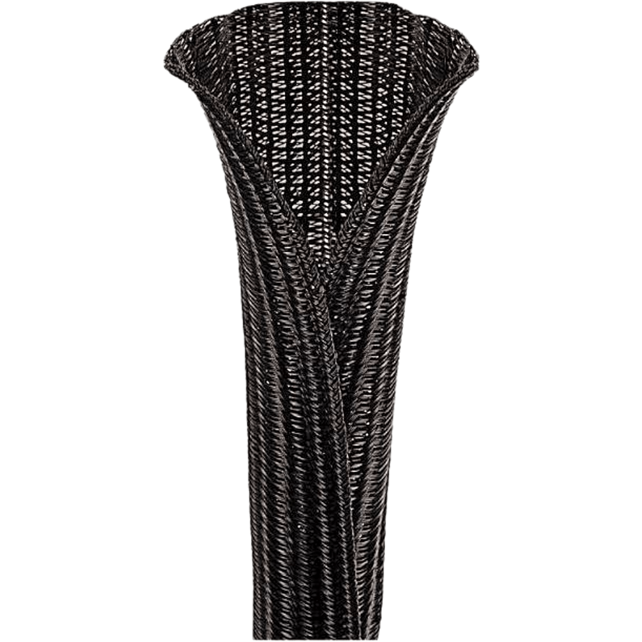 Funda expandible trenzada Pan-Wrap, 1,25 de diámetro, negra, tereftalato de polietileno, 22.86 mts por bobina