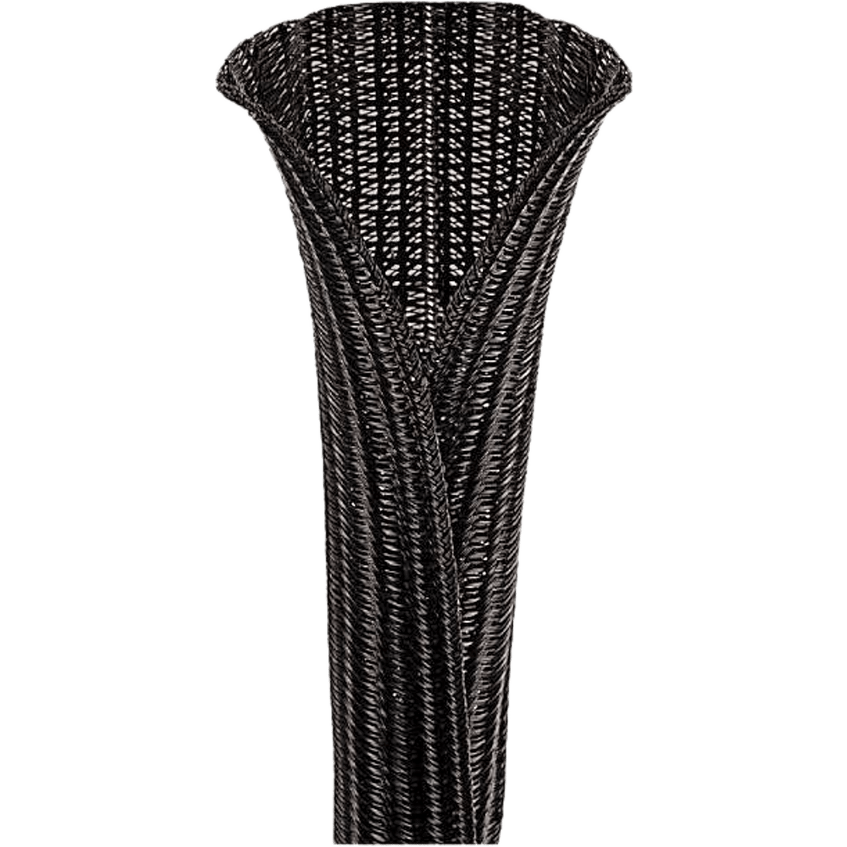 Funda expandible trenzada Pan-Wrap, 1,25 de diámetro, negra, tereftalato de polietileno, 22.86 mts por bobina