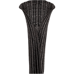 Funda expandible trenzada Pan-Wrap, 1,25 de diámetro, negra, tereftalato de polietileno, 22.86 mts por bobina