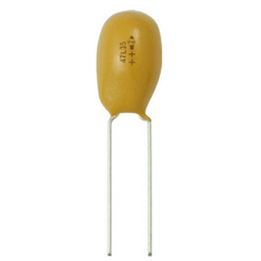 Capacitor de Tantalio de 2200nF , Emplomado sólido de 25 Vcc