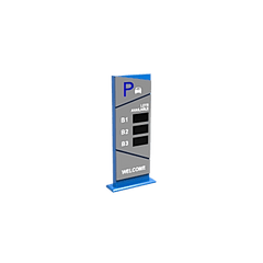 Pantalla Principal de Guía de Estacionamiento / 3 Módulos / Mensaje de Bienvenida / Uso con Aplicación de Guía de Estacionamiento