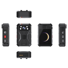 Body Camera Portátil / Grabación a 2K / Pantalla 2.4" LCD / IP68 / H.265 / 64GB de Almacenamiento / GPS / WIFI / 3G y 4G / Fotos de Hasta 40 Megapixel / Micrófono Integrado
