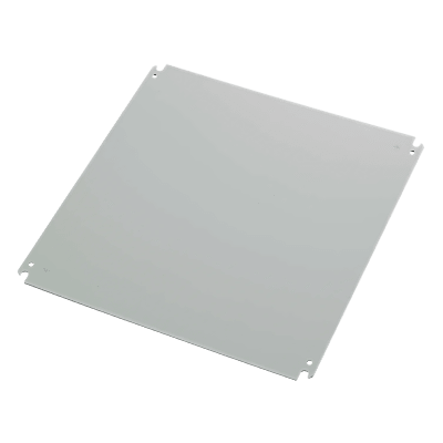Panel de Montaje Concept de 20x20 pulgadas (508x508 mm)  / Platina / Acero dulce 12ga / Blanco polvo recubierto / 2.66 mm espesor / Para gabinetes industriales