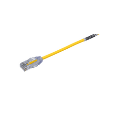 Cable de Parcheo TX6, UTP Cat6, Diámetro Reducido (28AWG), Color Amarillo, 15 ft