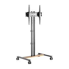 Soporte Móvil para Pantalla | Compatibilidad VESA 200x200 hasta  600x400 / Ruedas con Frenos / Ajuste de Altura y Ángulo / Soporte para TV de hasta 55 Pulgadas / Capacidad de Peso 35 kg