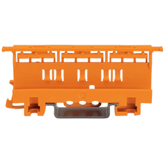 Adaptador de Fijación Serie 221 / 6 mm² / Para Montaje Sobre Carril DIN-35 y Montaje Atornillado / Color Naranja / Aislamiento Poliamida / Clase de Inflamabilidad UL 94 V0