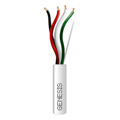 Bobina de 152 Metros de Cable / 4 x 16 AWG / Cable AUDACIOUS / Riser / Libre de Oxígeno / Color Blanco / Aplicaciones de Alarmas de Intrusión y Automatización