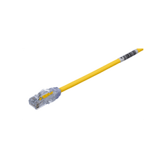 Cable de Parcheo UTP Cat6A, CM/LSZH, Diámetro Reducido (28AWG), Color Amarillo, 10ft