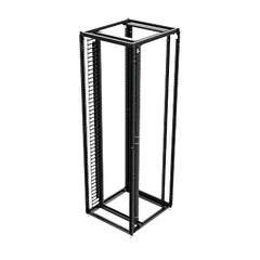 Organizador Vertical de Cables Rack 45 UR / Acero Negro / Sección 95x208 mm / Capacidad 726 Cables / Fijación Flecha 1.75 pulg